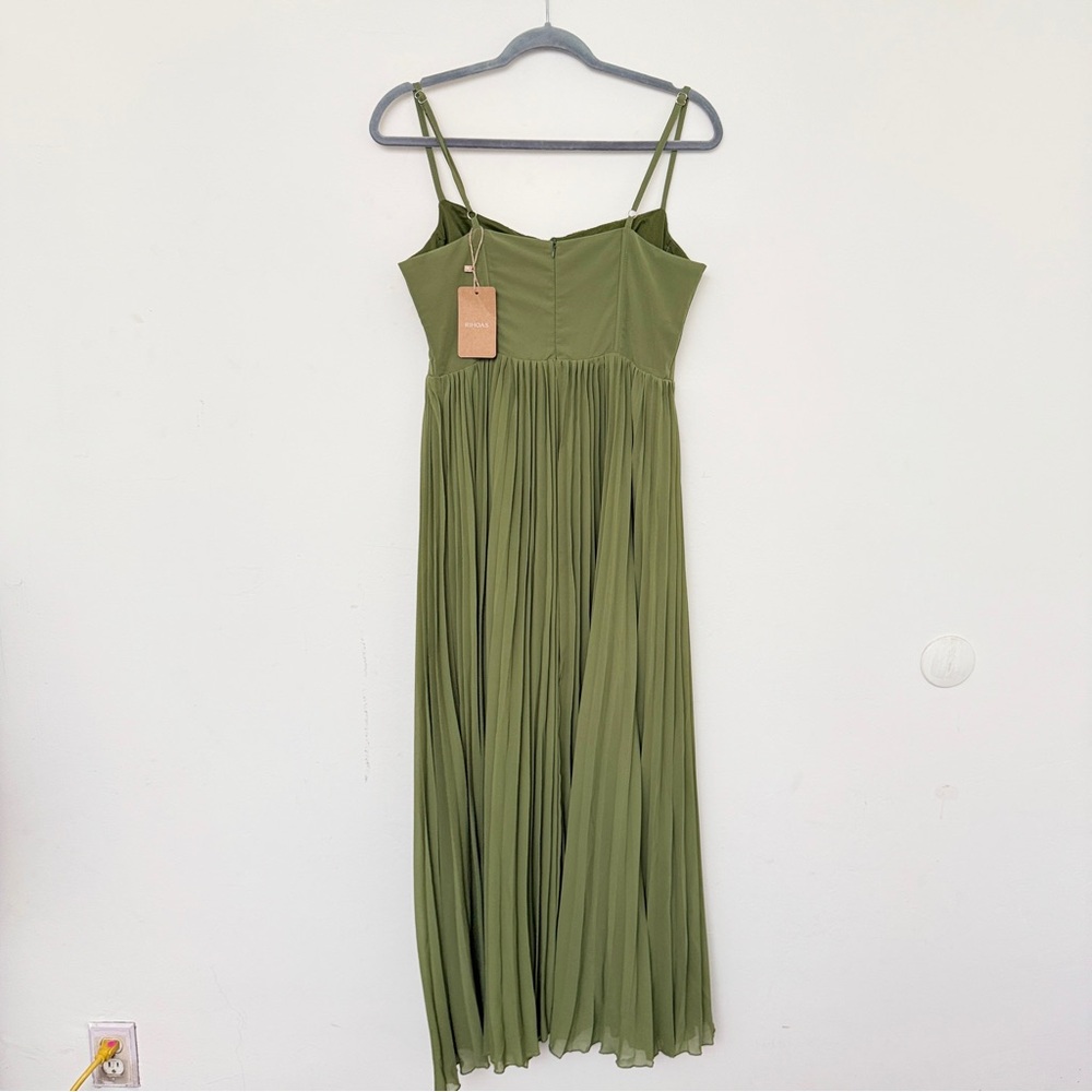 Rihoas Green Sweetheart Neck Flowy Slip Maxi Dress - Picture 10 of 10